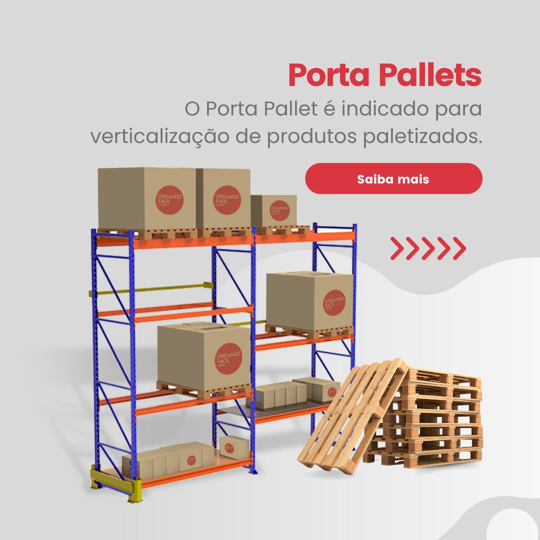 Banner Organize Fácil Brasil - Porta Pallets - Mobile