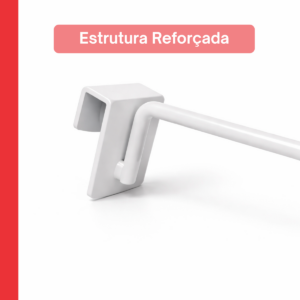 Gancho Para Régua Simples De 30cm Zincado Branco