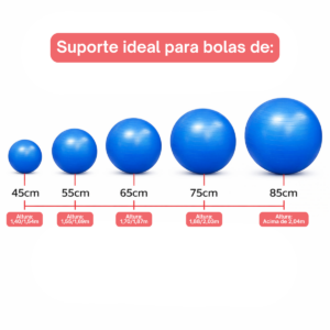 Suporte Bola Pilates Ou Suiça Pra Parede Ginastica Branco