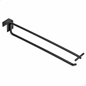 Gancho Porta Preço Expositor Barra Régua Gondola Preto 30cm