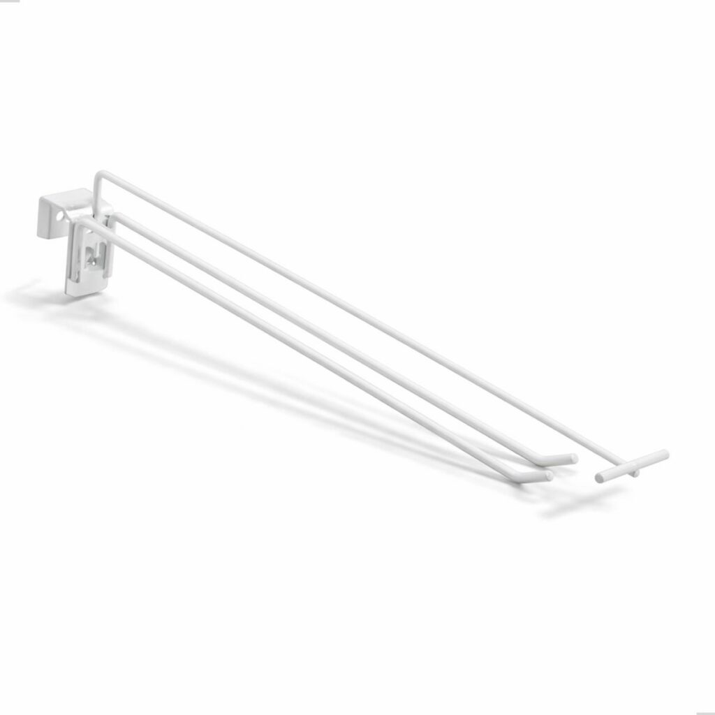 Gancho Duplo Expositor Barra Régua Gôndola Resistente 30cm