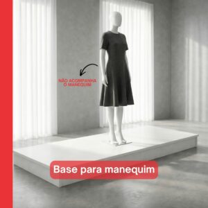 Base Metal Manequim Com Duas Hastes Para Loja Vitrine