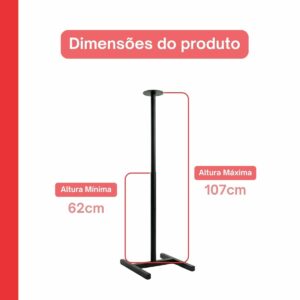 Pedestal H De Ferro Modelo Costura Regulável Busto Manequim