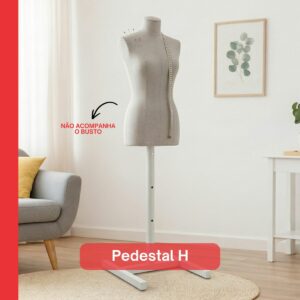 Pedestal H De Ferro Modelo Busto Manequim Costura Regulável
