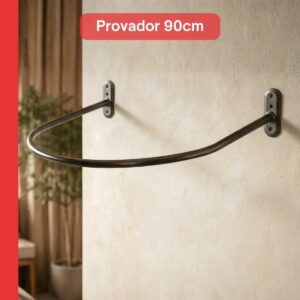 Provador Parede Arco 90cm Roupa Ferro Para Loja Cortina