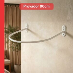Provador De Parede Arco Roupa Ferro Para Loja Cortina 90cm