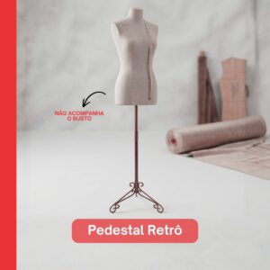 Pedestal Retro Rose Para Roupa Manequim Busto Expositor Loja