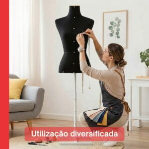 Pedestal H De Ferro Modelo Busto Manequim Costura Regulável