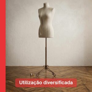 Pedestal Retro Dourado Manequim Busto Expositor Costureira
