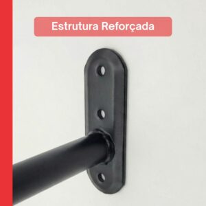 Provador Parede Arco 90cm Roupa Ferro Para Loja Cortina