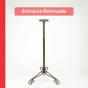 Pedestal Retro Dourado Manequim Busto Expositor Costureira