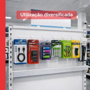 Regua Para Ganchos Porta Gancheira De Gondola 72cm Branca