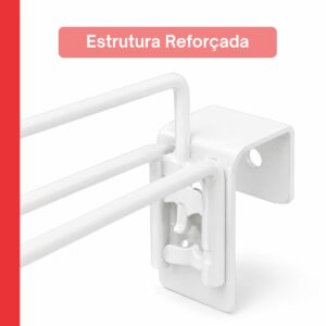 Gancho Duplo Expositor Barra Régua Gôndola Resistente 30cm