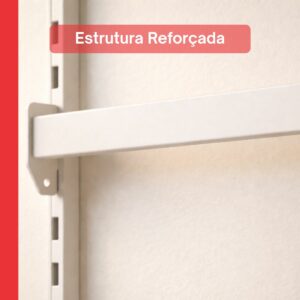 Régua Ganchos Expositor Ponta Barra De Gondola 91cm Branca